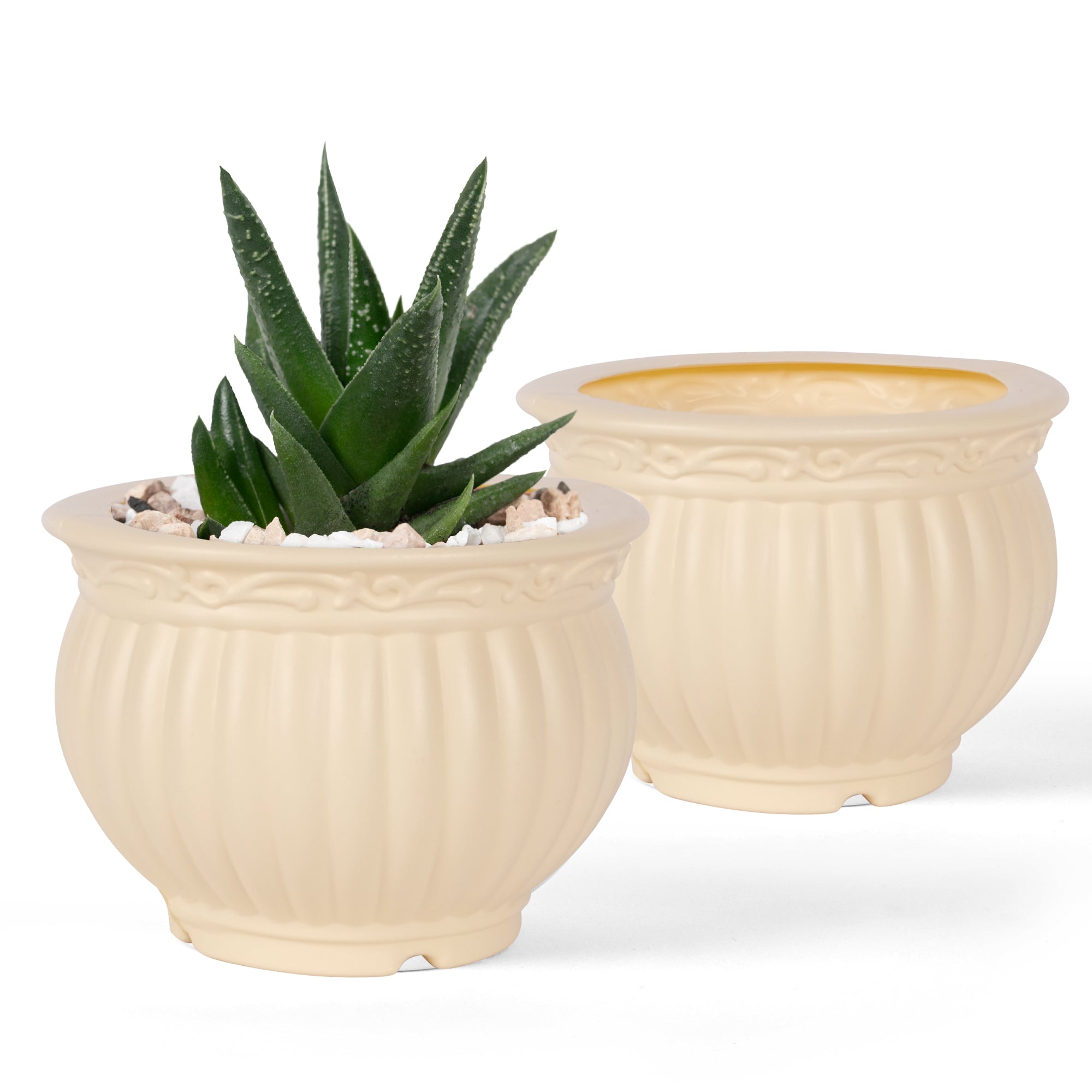 5 Inch Kanha Matki Plastic Flower Pots  Set of 2