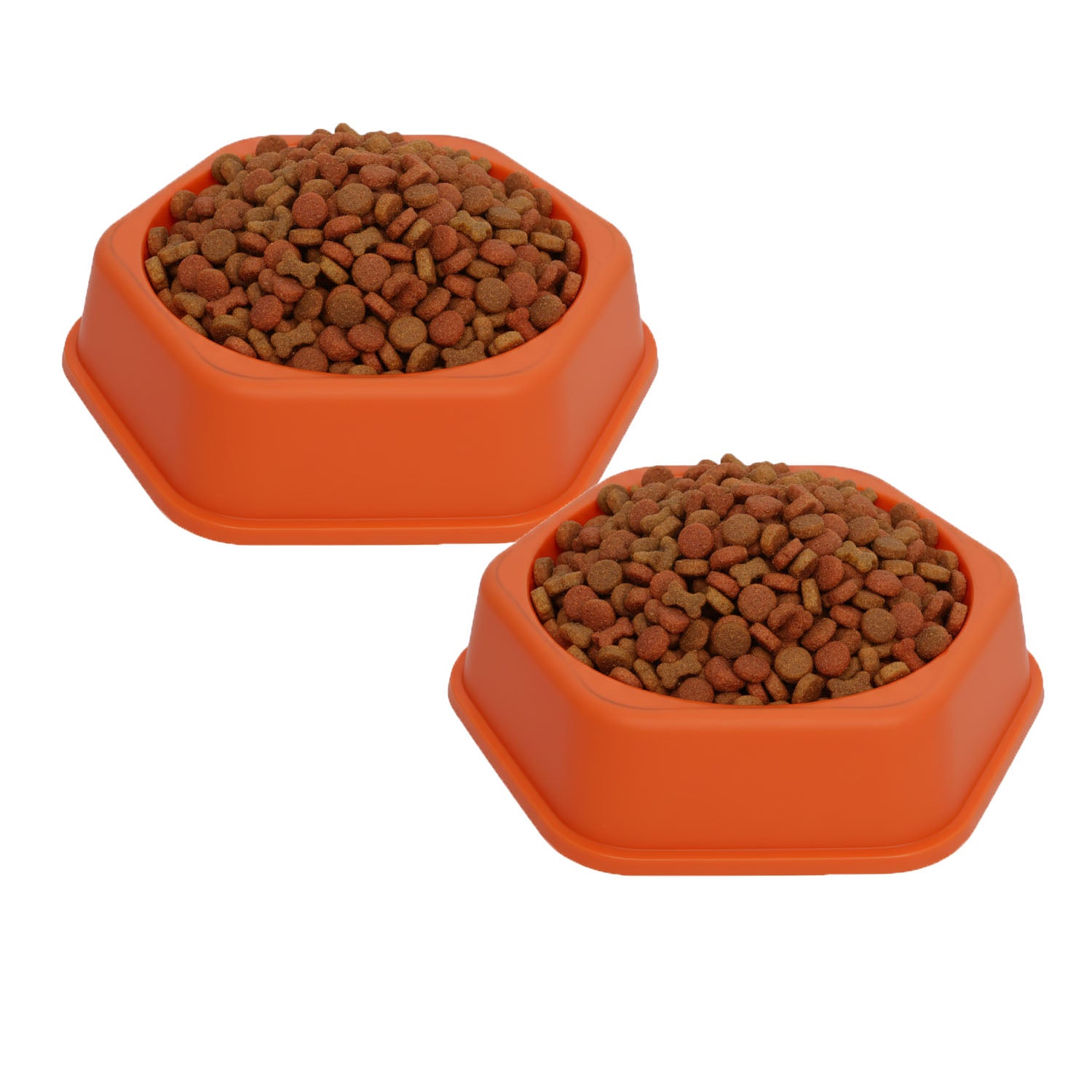 Dog Bowl, 7-Inch Non-Slip Pet Feeding Bowl, Set of 2