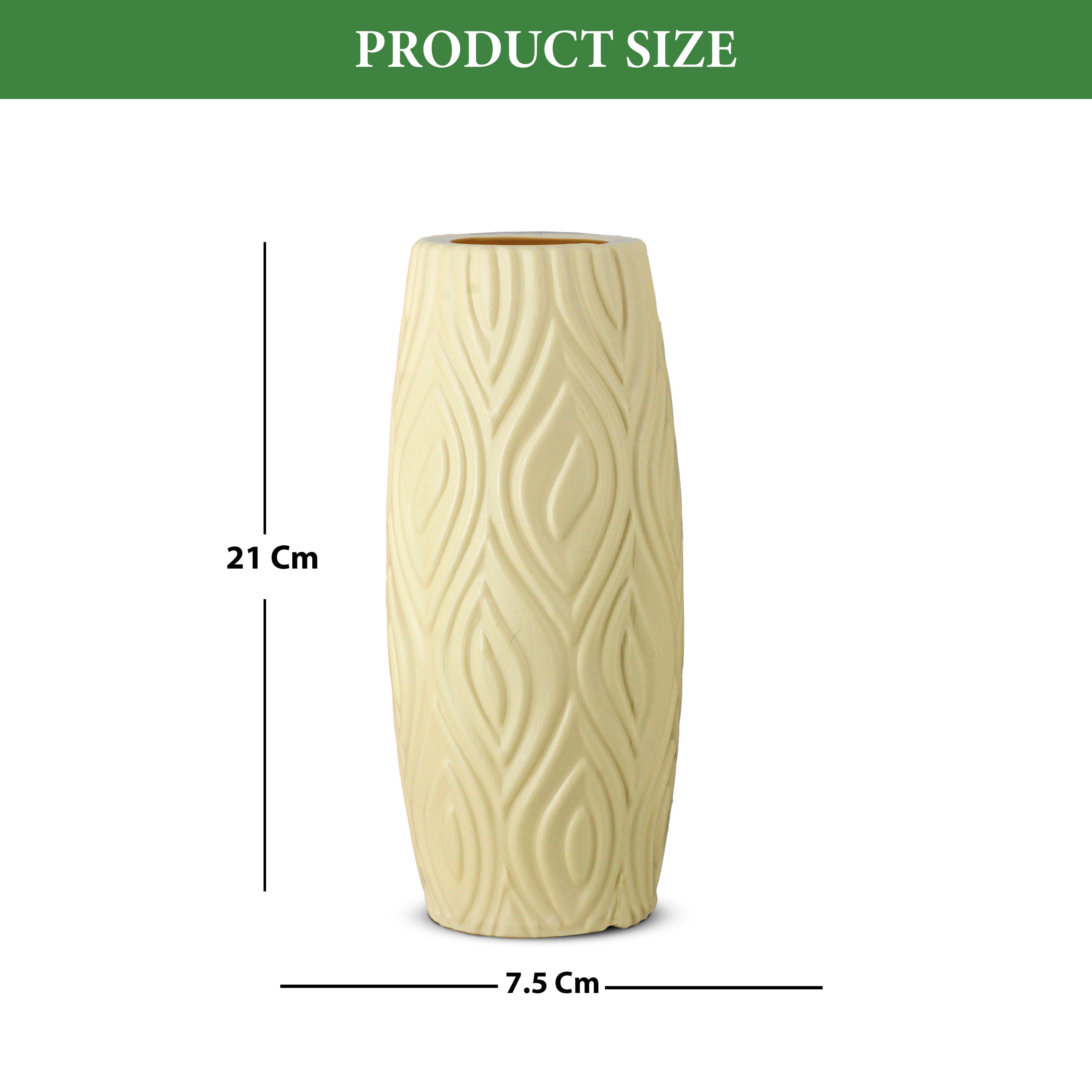 9 Inch Eiffel Flower Vases Decorative Cylindrical Tabletop Holders (Set of 2)