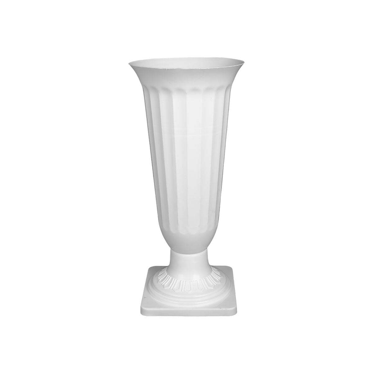 17 Inch White Frooti Plastic Flower Vases  Indoor Decor