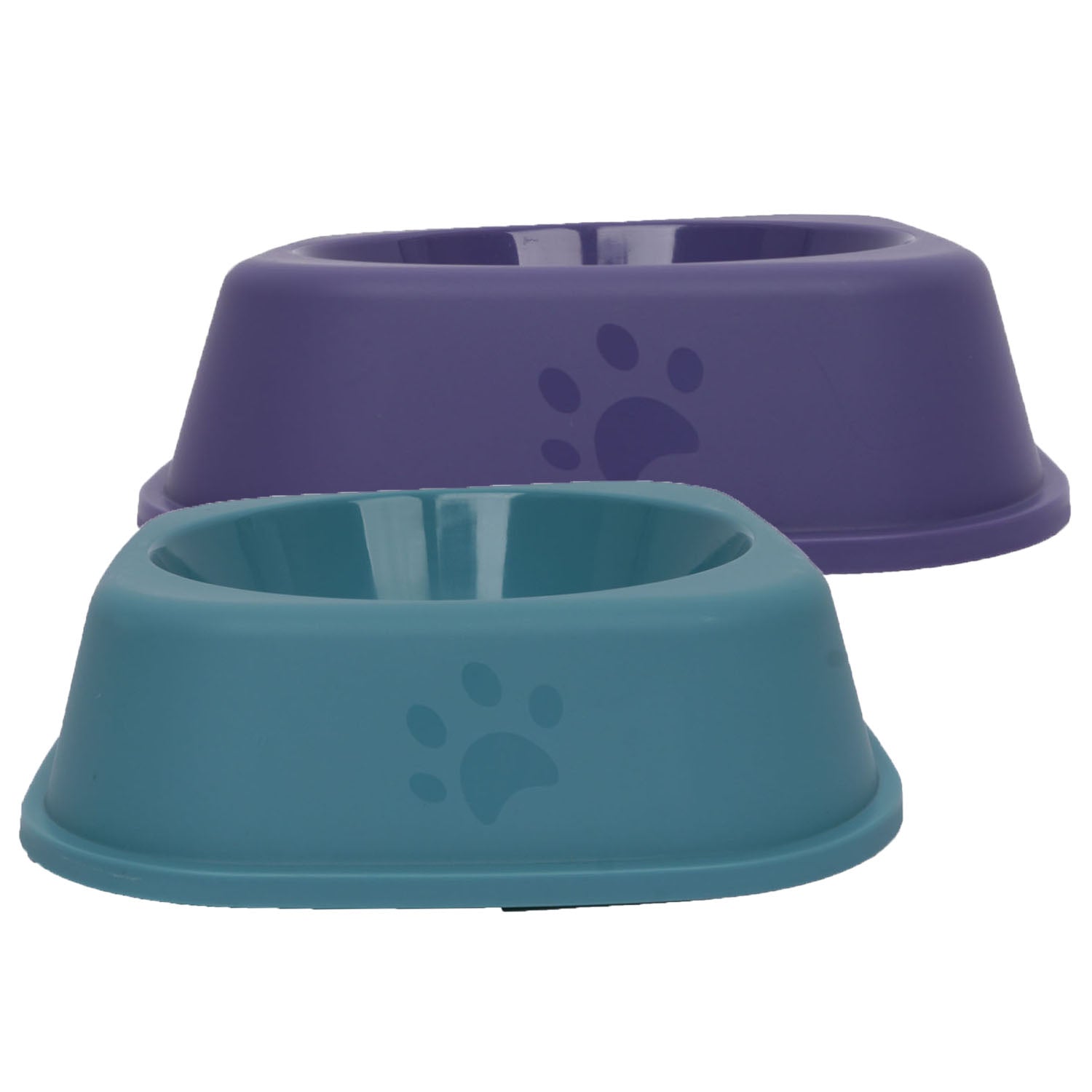 Square Pet Bowl Set – 7 Inch, Pack of 2