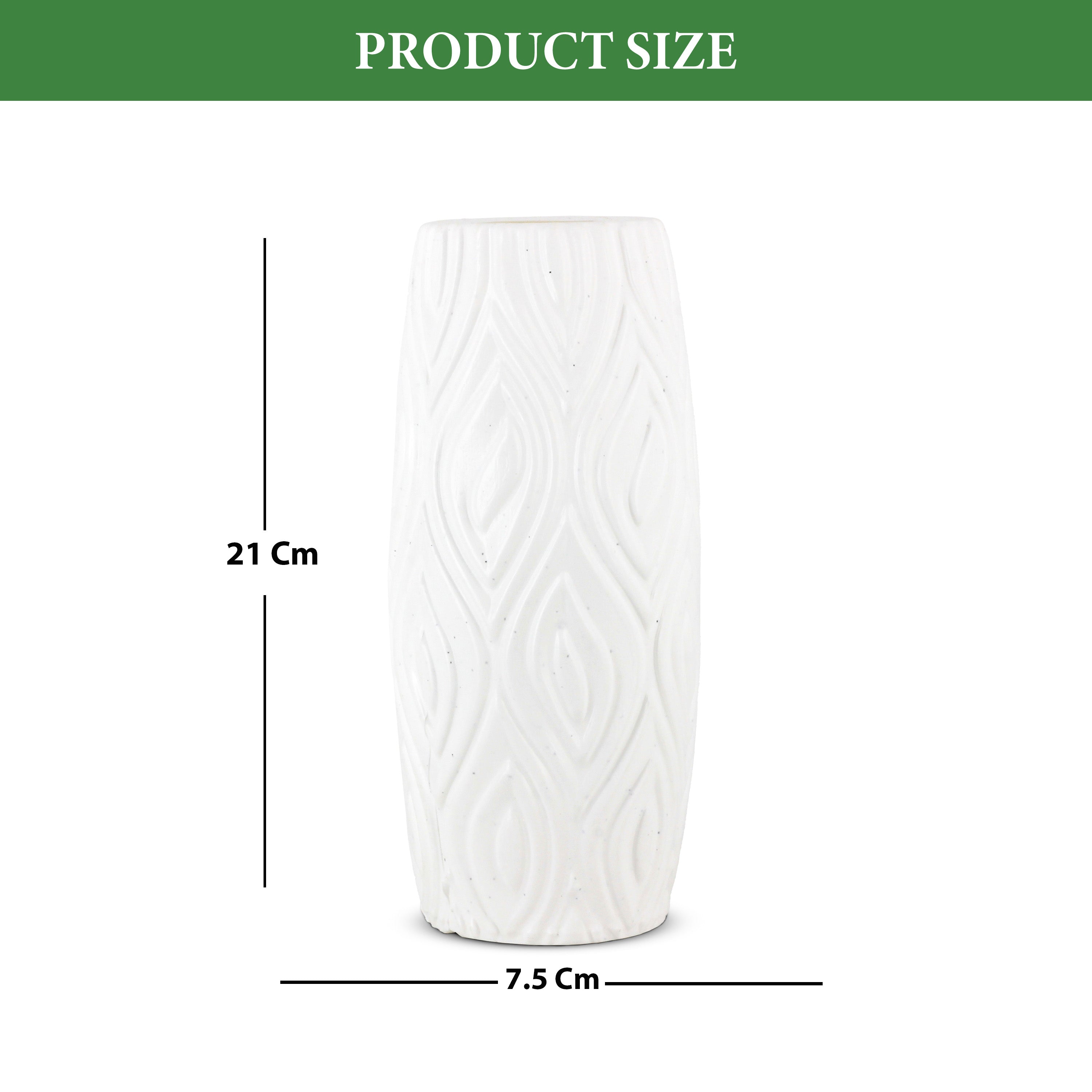 9 Inch Eiffel Flower Vases Decorative Cylindrical Tabletop Holders (Set of 2)