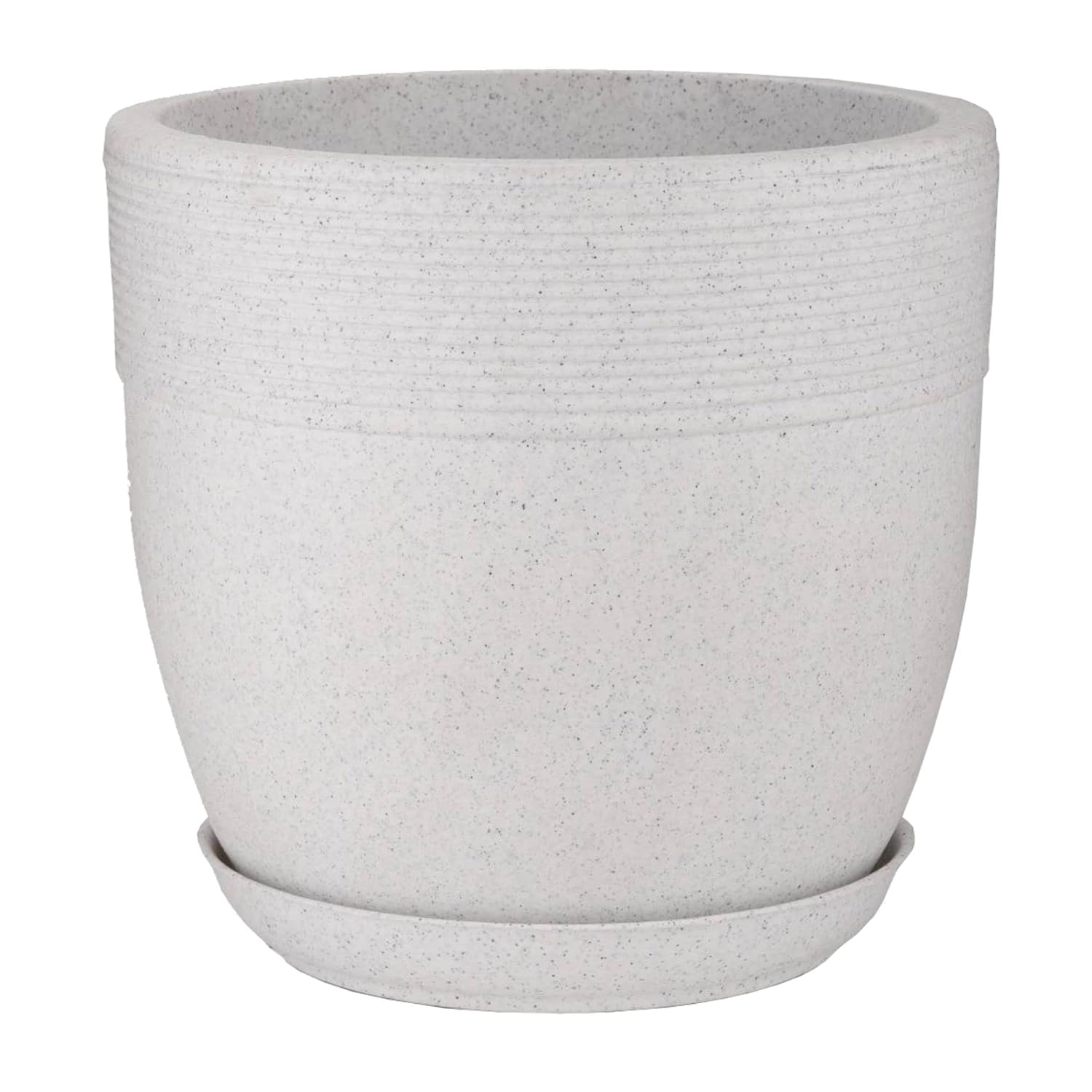 15 Inch Roto Moulded Flower Pot with Tray