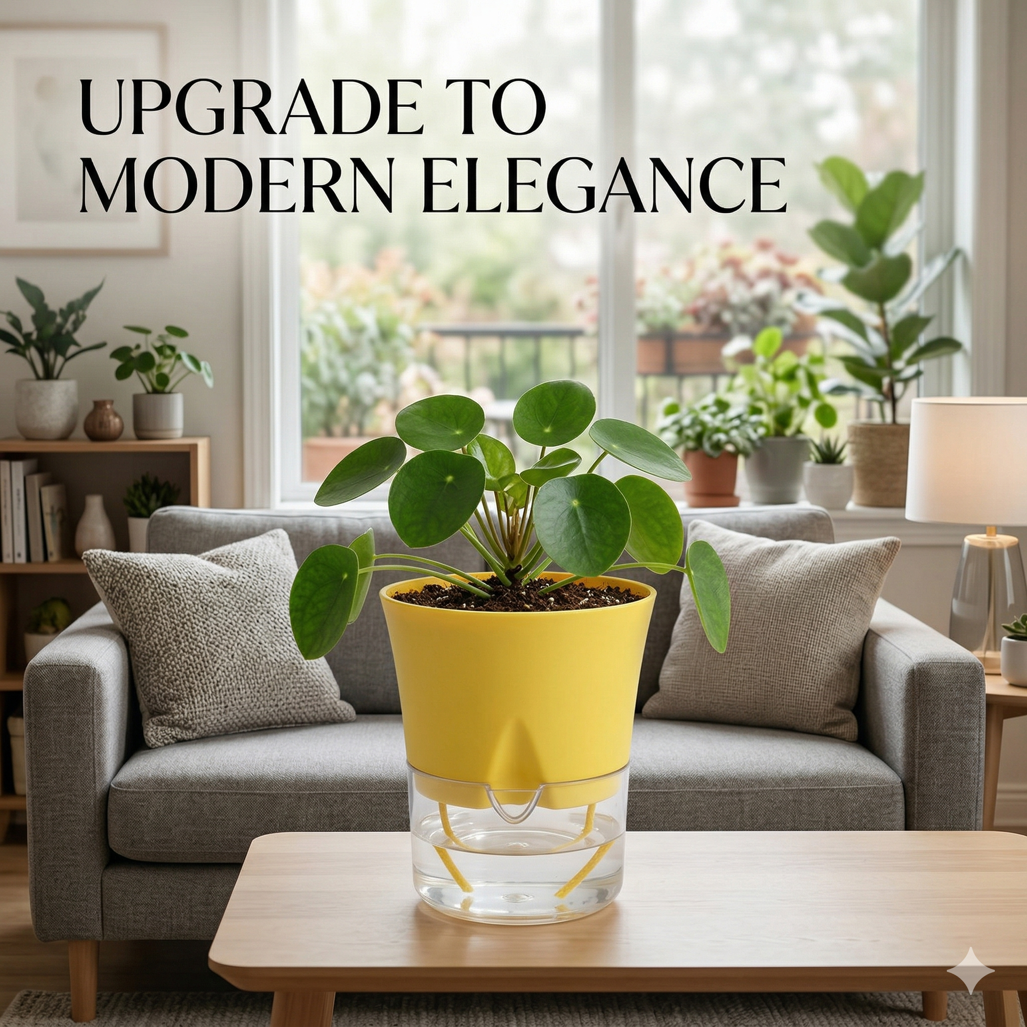 Austin 4" Round Minimalist Planter Pots (Set of 4)