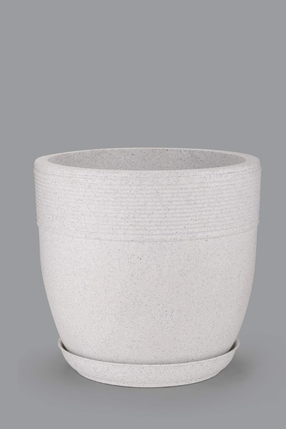 10 Inch Roto Moulded Flower Pot with Tray
