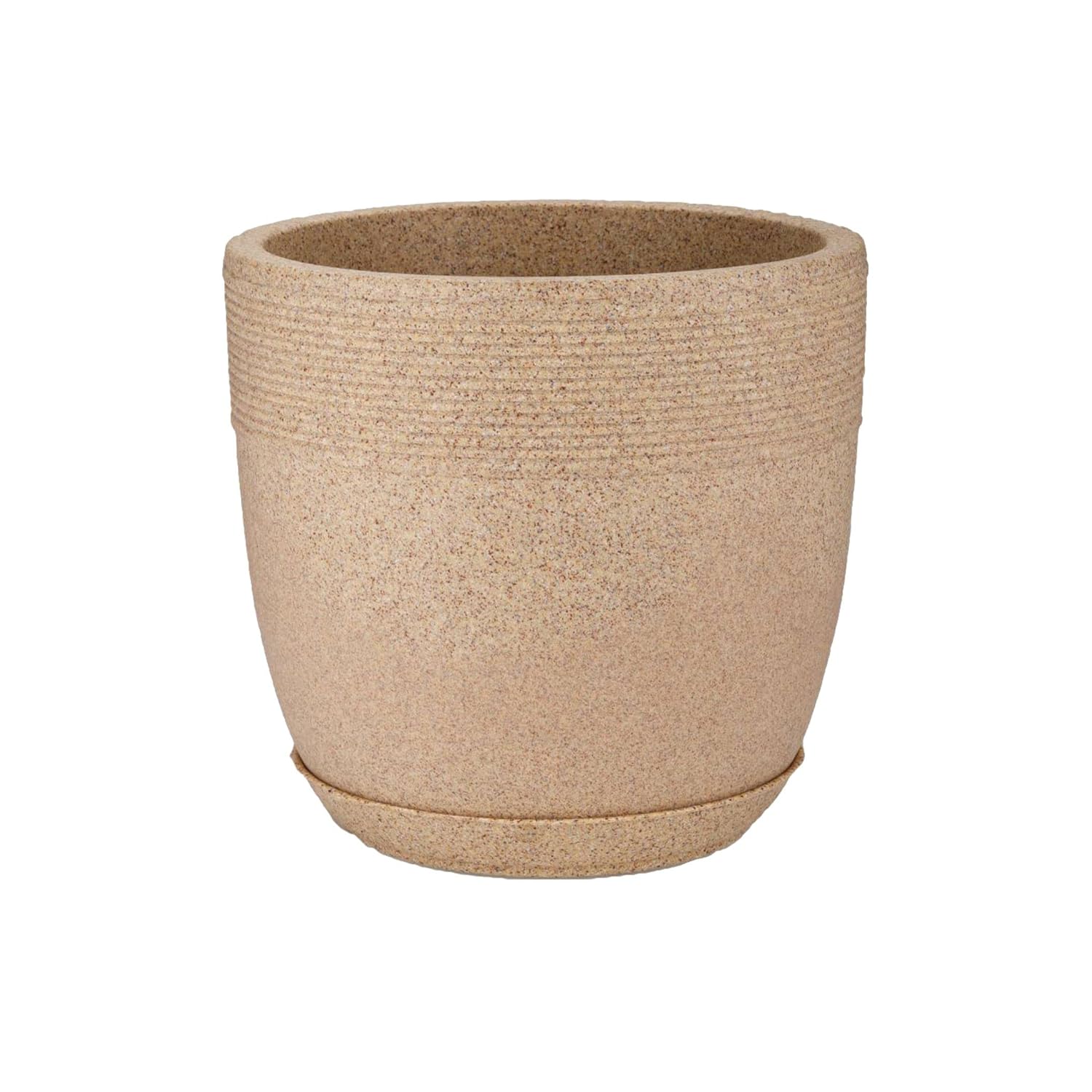 15 Inch Roto Moulded Flower Pot with Tray
