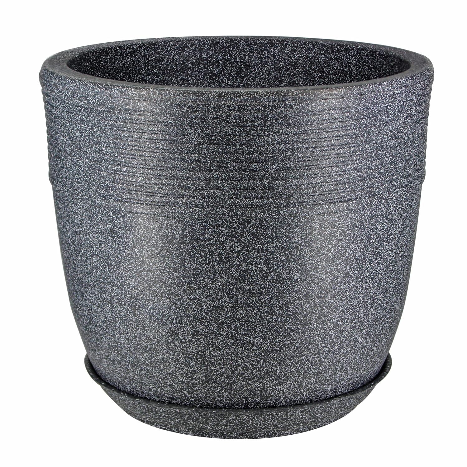 10 Inch Roto Moulded Flower Pot with Tray