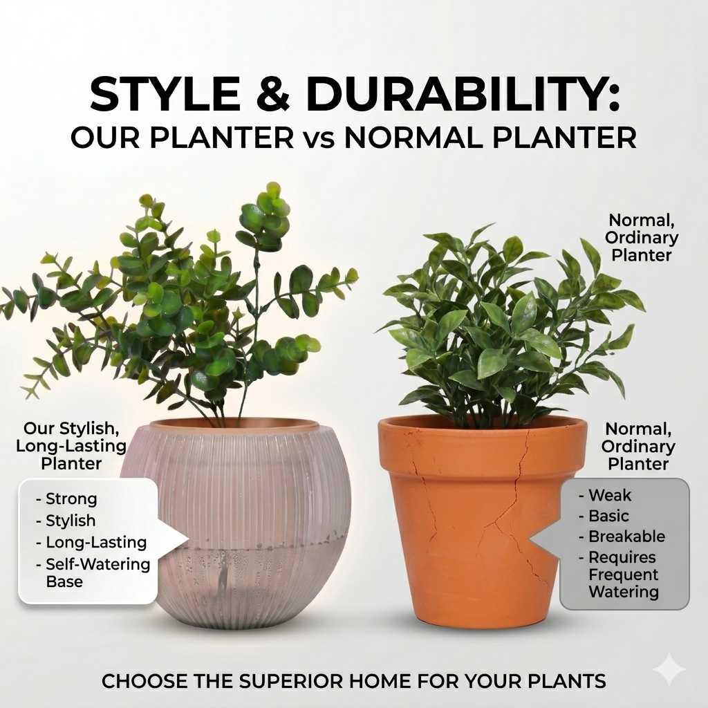 7" Self-Watering Melon Planter – SmartCare Indoor & Outdoor Pot