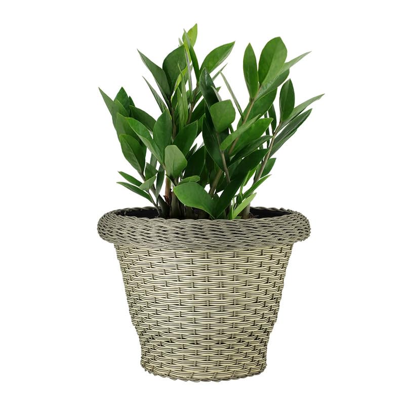 8 Inch Polly Rattan Deluxe Flower Pot