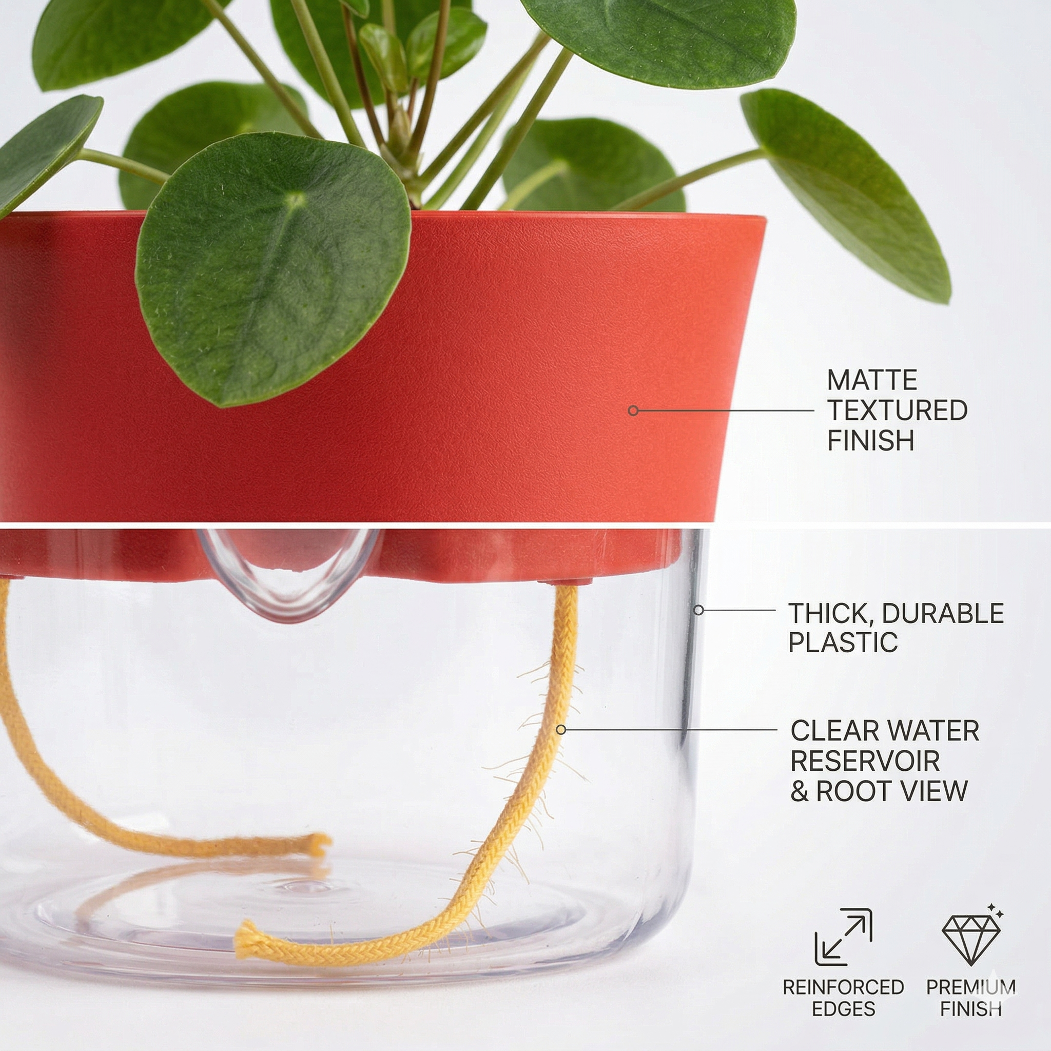 Austin 4" Round Minimalist Planter Pots (Set of 4)