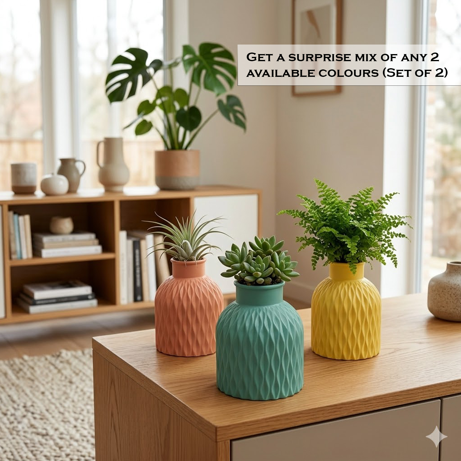 Cairo 6" Decorative Pot & Pestle Set of 4 — Vibrant Multicolour Kitchen Collection