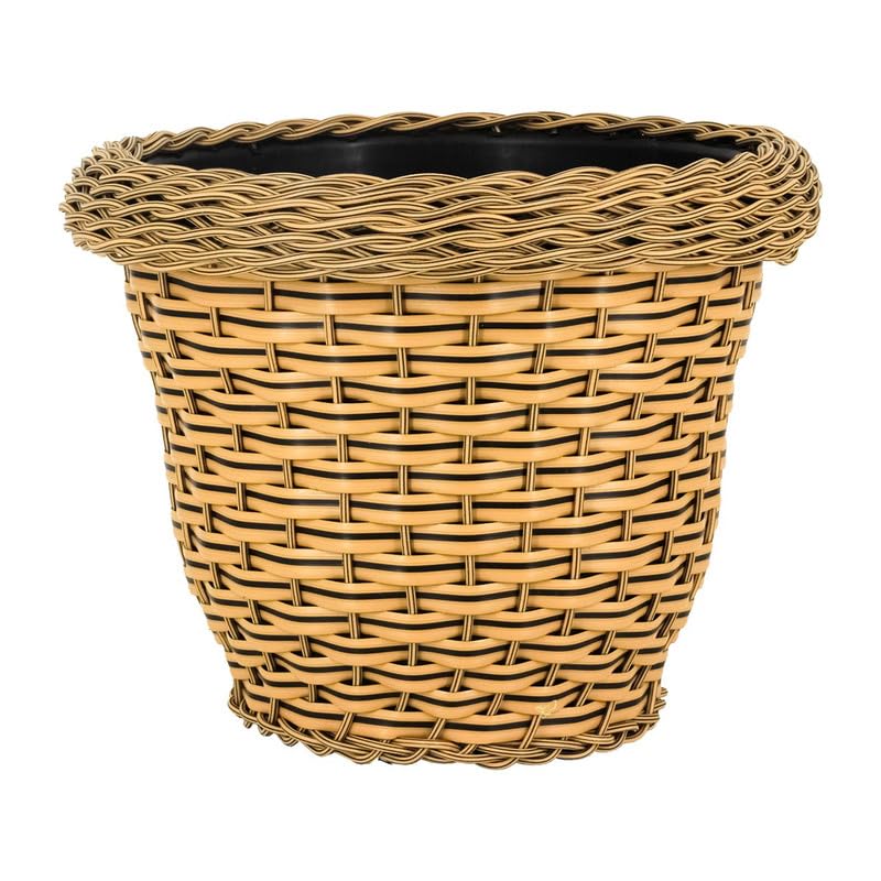 8 Inch Polly Rattan Deluxe Flower Pot