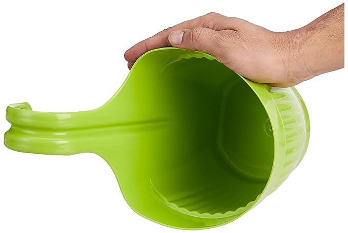 Virgin Plastic Hanging Planter Pots for Home, Terrace & Balcony Garden Decoration – Hook Style Flower Pots, Multicolour, 6.8 Inch (Set of 8)