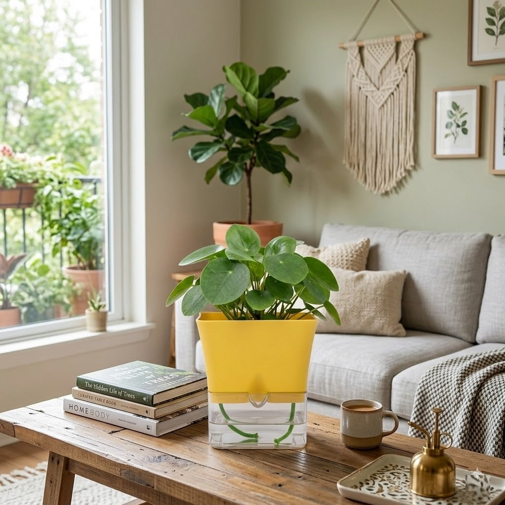 5 inch square plant pots Austin 5-Inch Square Plant Pots Set of 2