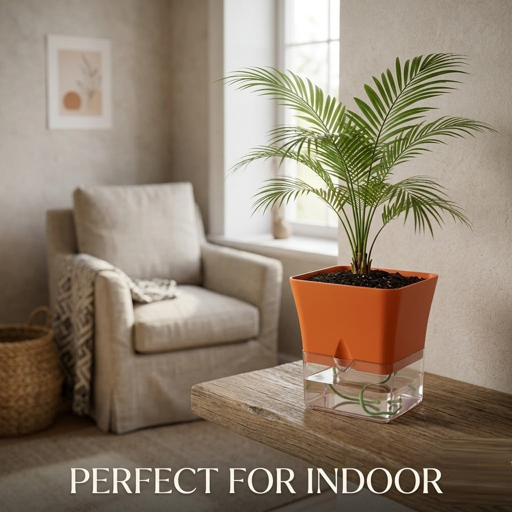 Austin 5-Inch Square Plant Pots Set of 2