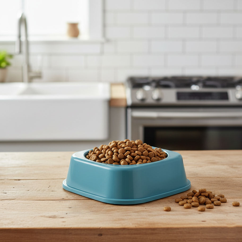Square Pet Feeding Bowls, 8.5 Inch, Set of 2 – Anti-Slip Base, Non-Skid Dog & Cat Food Bowls