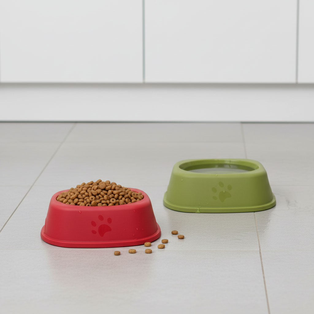 Square Pet Feeding Bowls, 8.5 Inch, Set of 2 – Anti-Slip Base, Non-Skid Dog & Cat Food Bowls