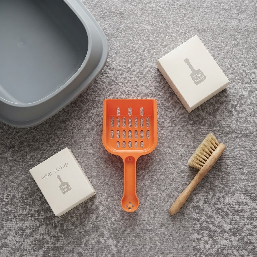 Premium Plastic Cat Litter Scoop with Deep Shovel & Fine Sifting Slots