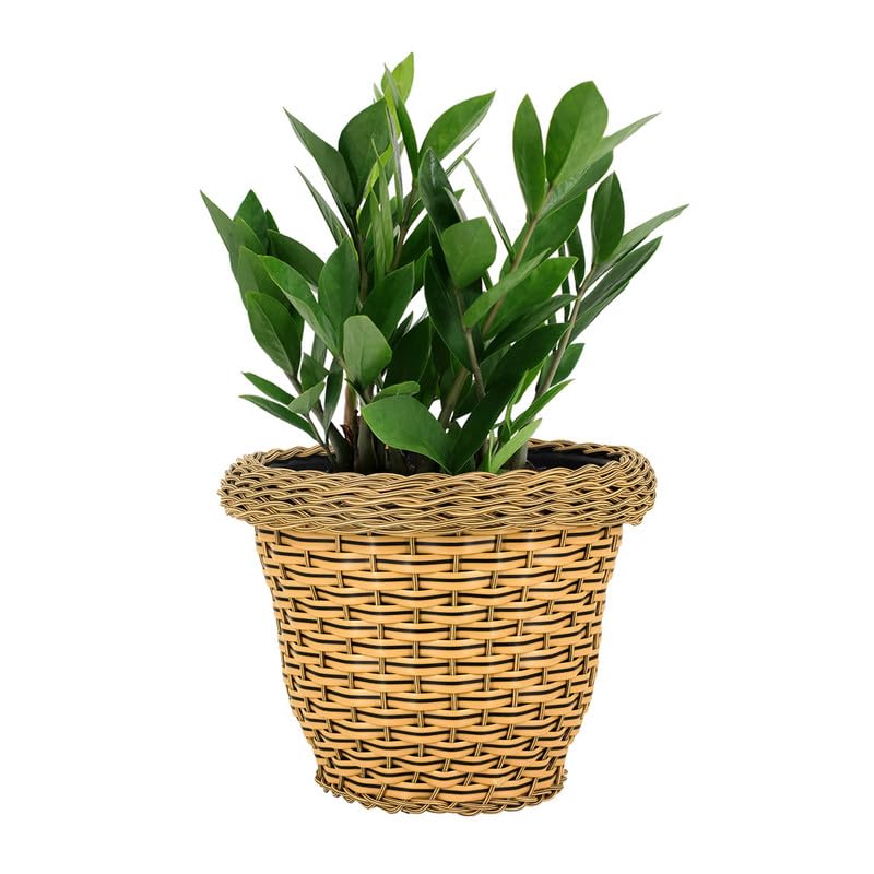 8 Inch Polly Rattan Deluxe Flower Pot
