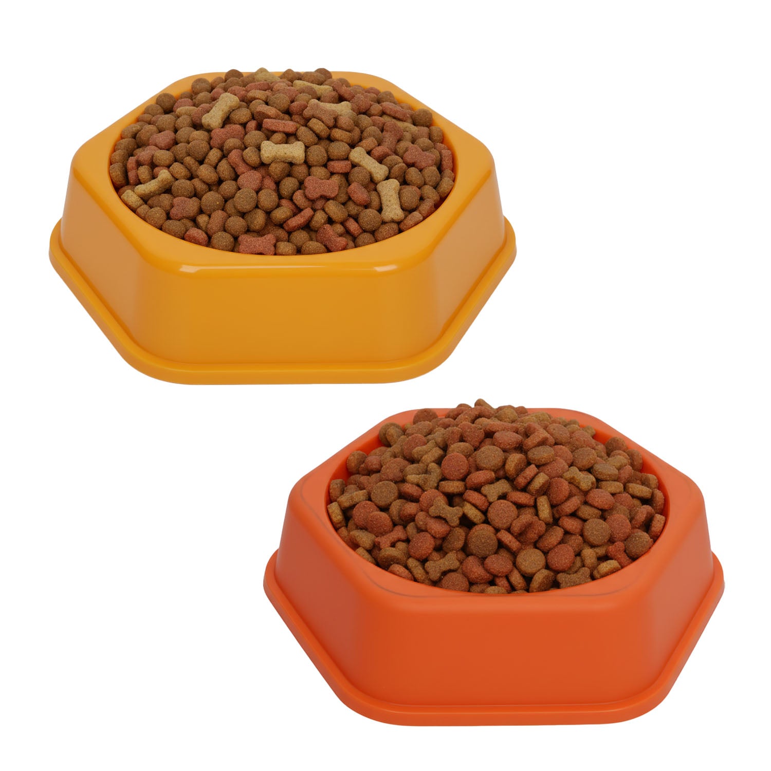 Round Pet Bowl 7.5 Inch – Anti-Slip Octagon Base Cat & Dog Food Bowl, Teal Blue