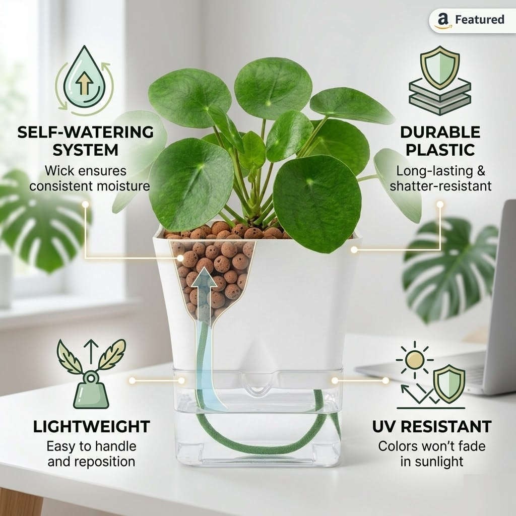 Austin 5-Inch Square Plant Pots Set of 2