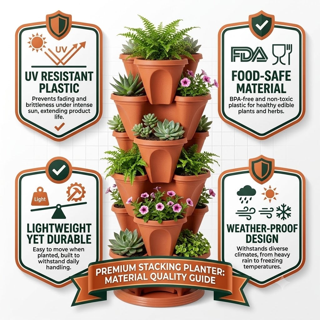 Stack A Pot Hanging Planters 7 Piece Space Saving Design