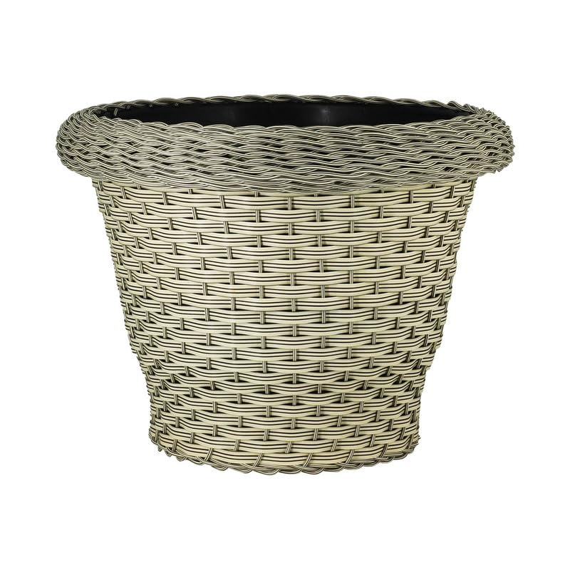 8 Inch Polly Rattan Deluxe Flower Pot
