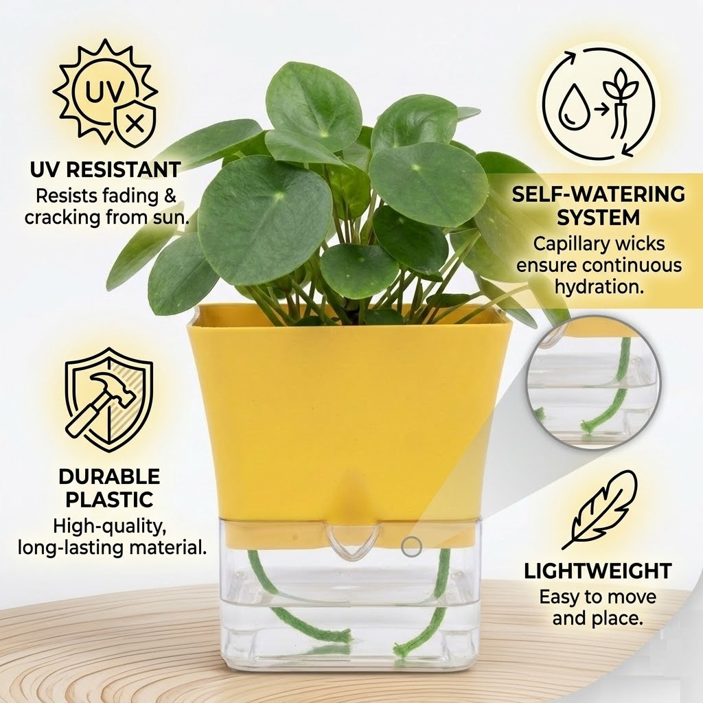 plant pots austin Austin 5-Inch Square Plant Pots Set of 2