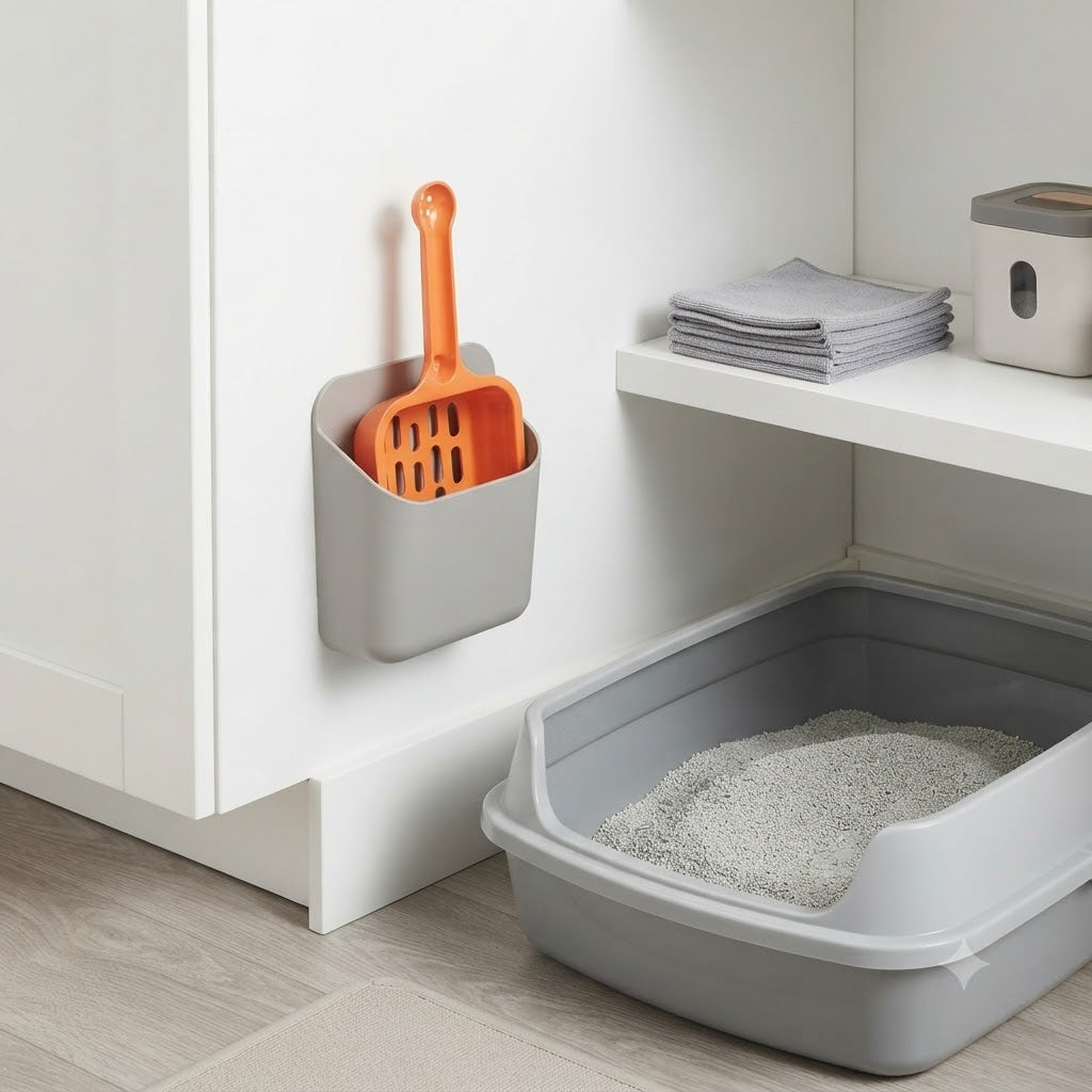 Premium Plastic Cat Litter Scoop with Deep Shovel & Fine Sifting Slots