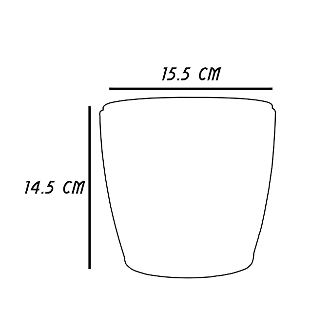 Self-Watering Planter Pots, 6 Inch White Flower Pots with Drainage, Modern Round Design for Indoor Outdoor Plants, Home Office Table Garden Balcony Decor, Set of 5