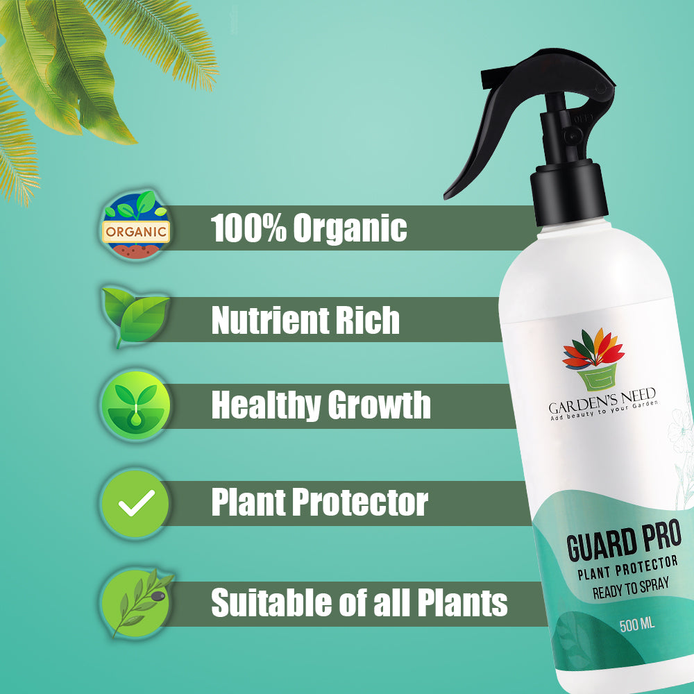 Garden's Need Green Guard Pro Fungal Disease Protector Spray – 500ml Ready-to-Use Botanical Spray for Indoor & Outdoor Plants