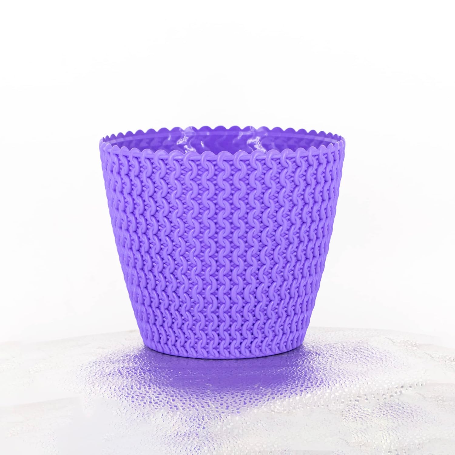 7 Inch Poppy Round Flower Pots  Set of 5