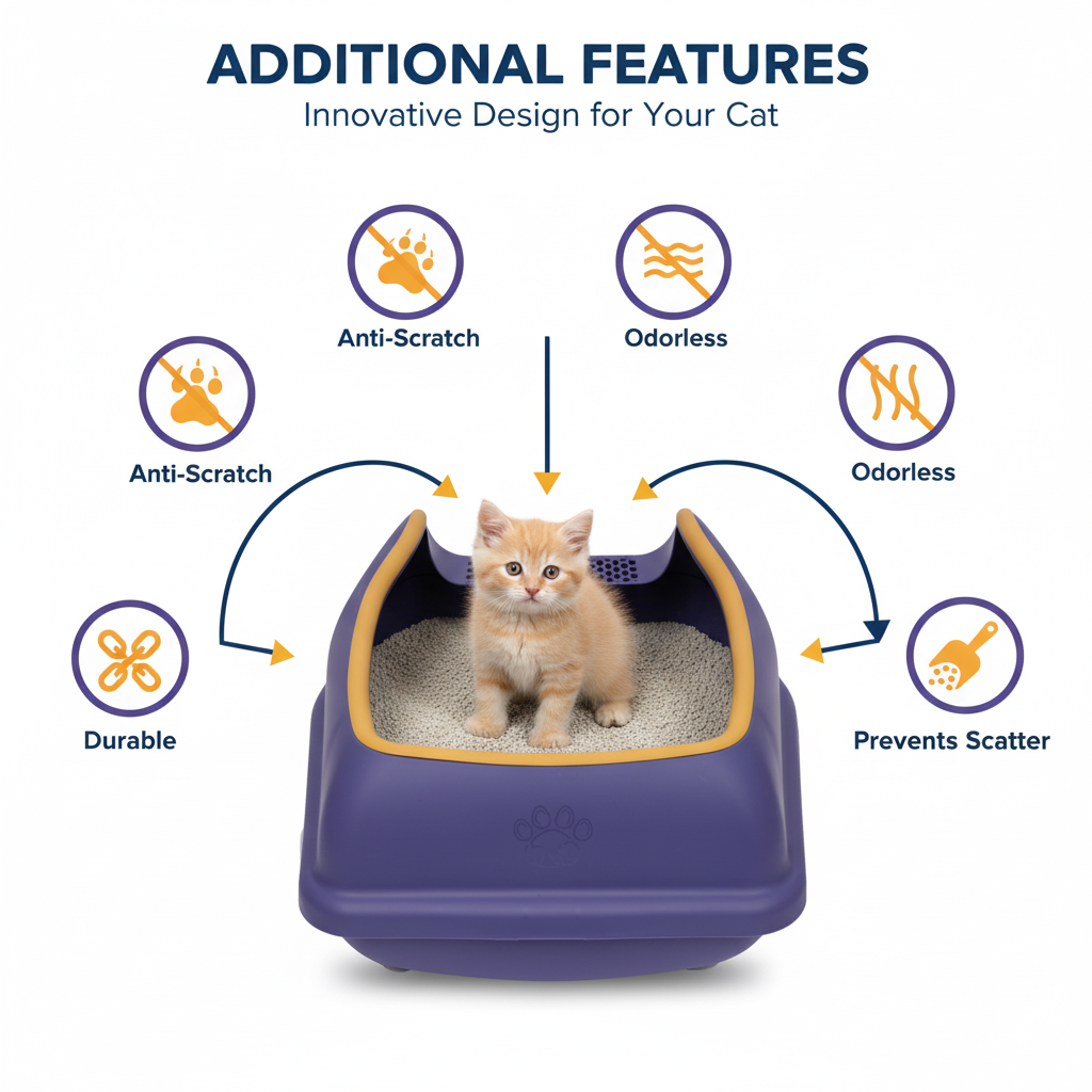 Cat Litter Box Small 14.5 Inch Violet with Scoop