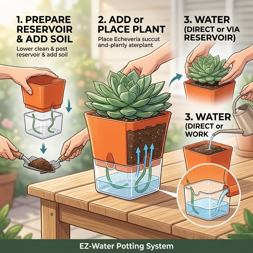 Austin 5-Inch Square Plant Pots Set of 2