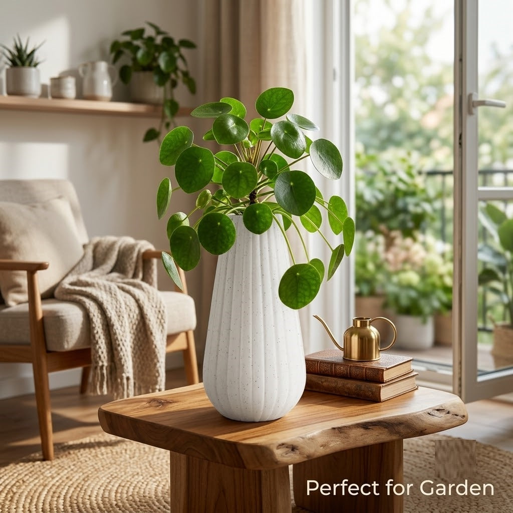 8 Inch Omega Round Flower Vase (Set of 2)