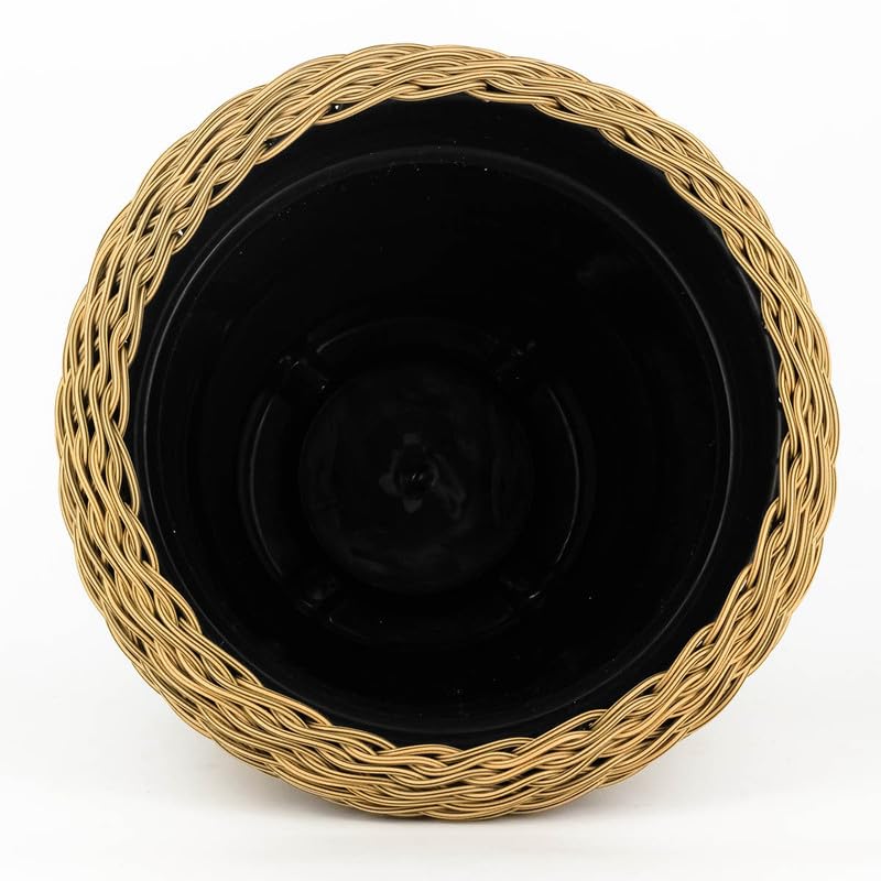 8 Inch Polly Rattan Deluxe Flower Pot