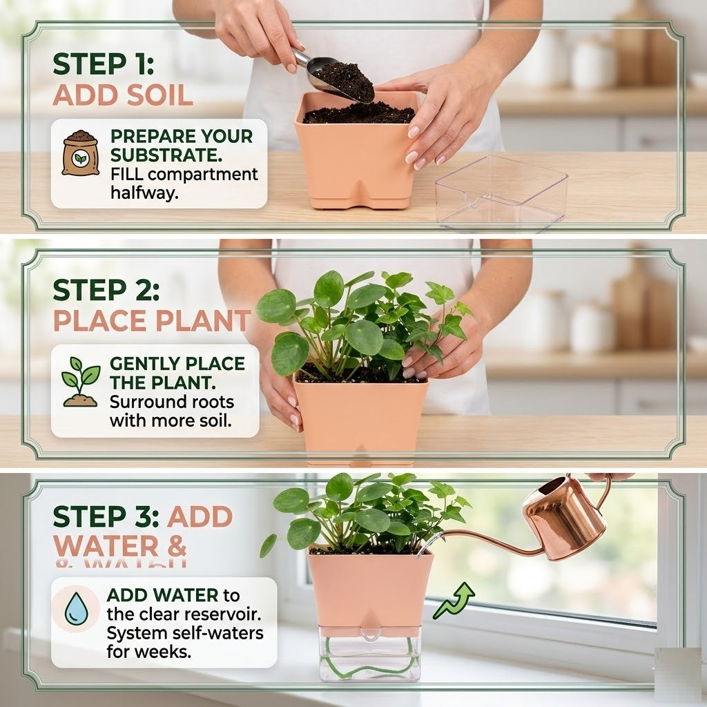 Austin 5-Inch Square Plant Pots Set of 2