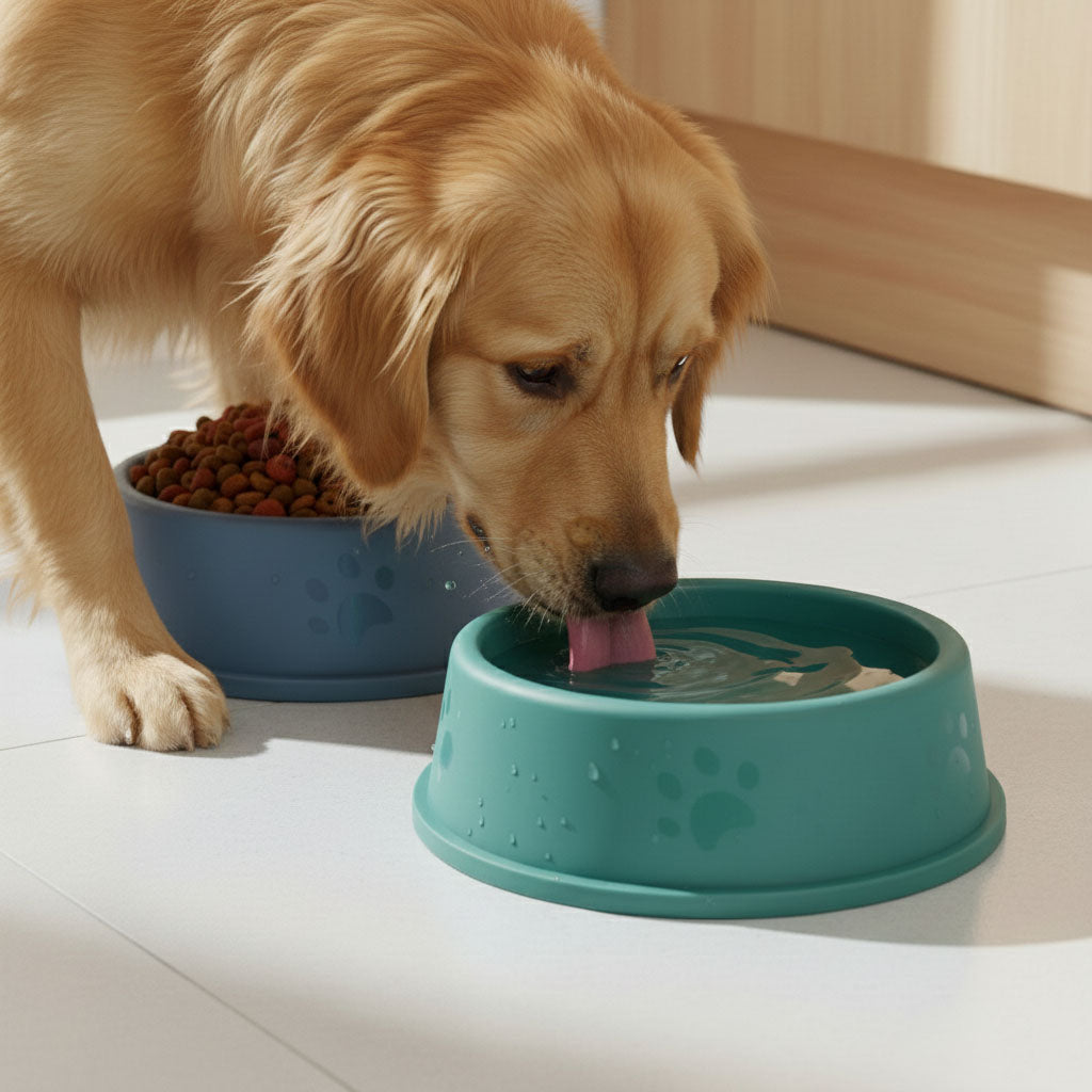 Elevated Dog & Cat Bowl, 7.5 Inch Raised Pet Bowl Set 2