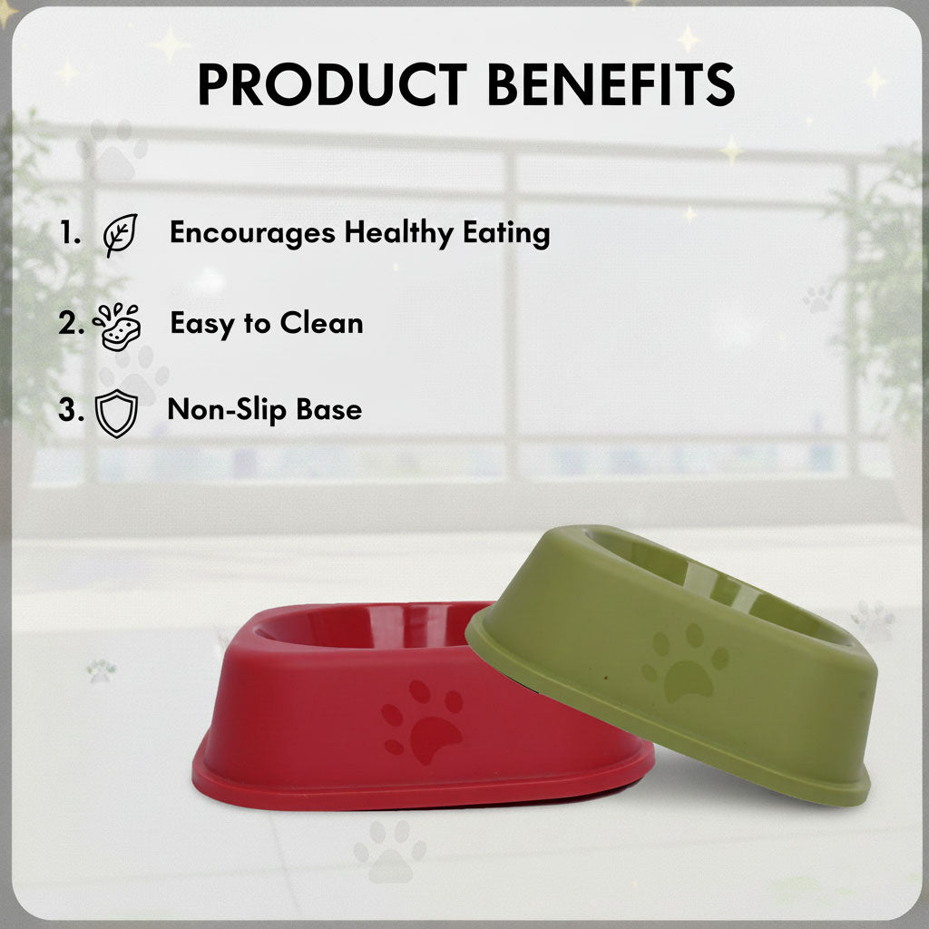 Square Pet Bowl Set – 7 Inch, Pack of 2