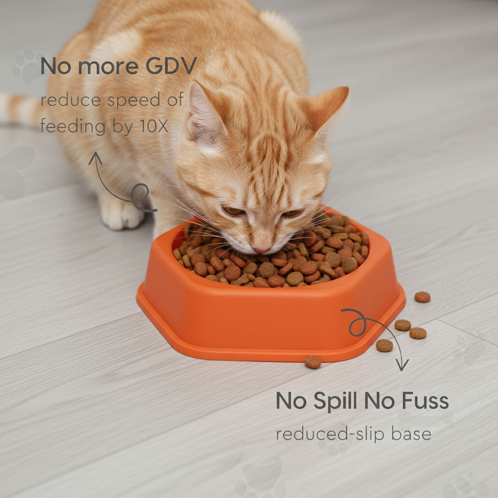 Round Plastic Pet Bowl, 5-Inch, Non-Slip Textured Base – Set of 3