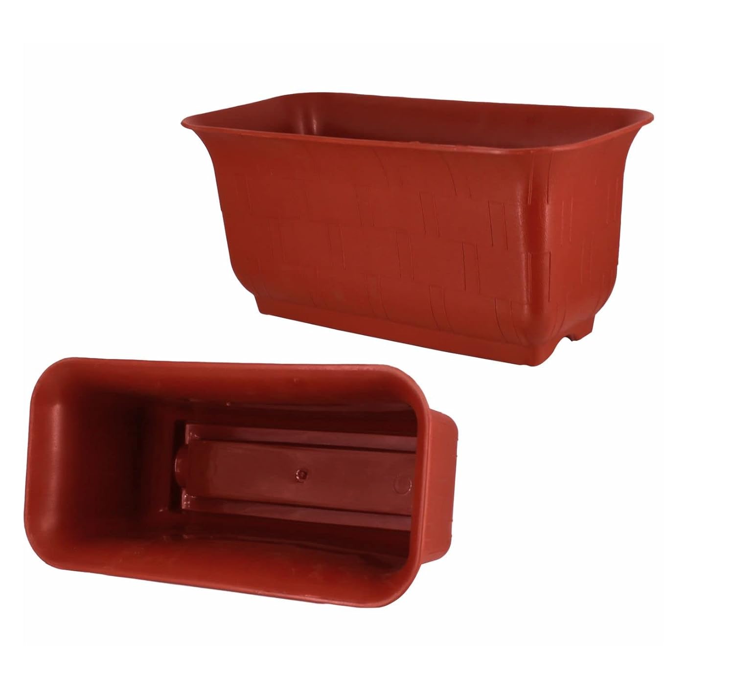 16 Inch Brown Window Planters Lightweight & UV Resistant (Set of 3)