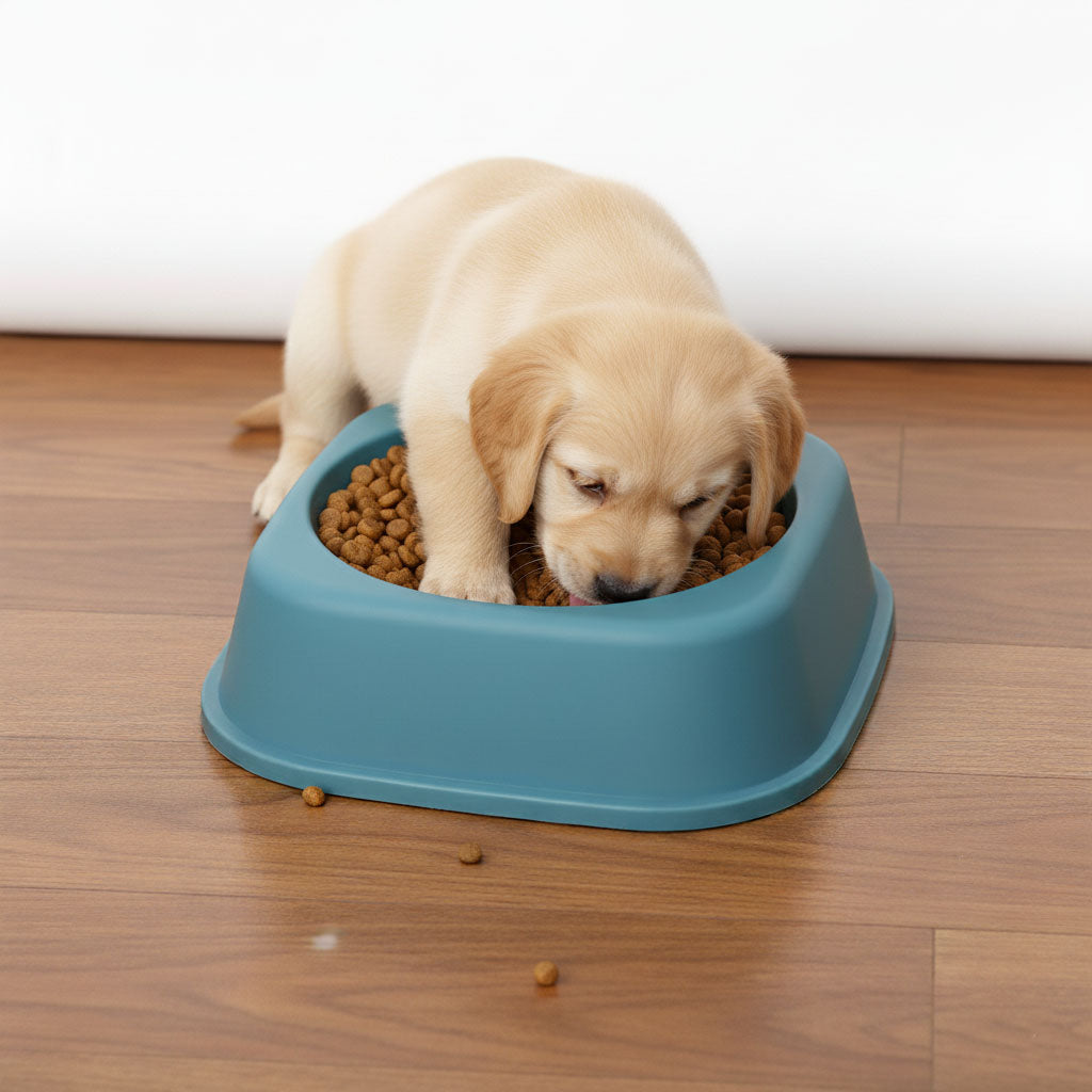 Square Pet Feeding Bowls, 8.5 Inch, Set of 2 – Anti-Slip Base, Non-Skid Dog & Cat Food Bowls