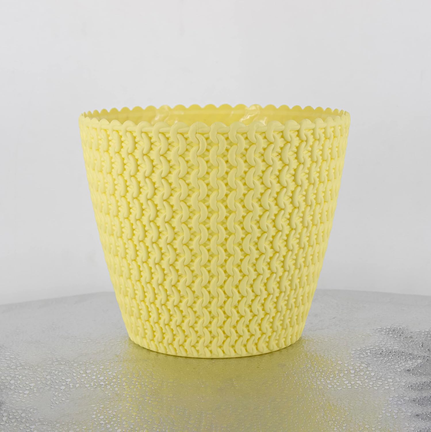 7 Inch Poppy Round Flower Pots  Set of 2