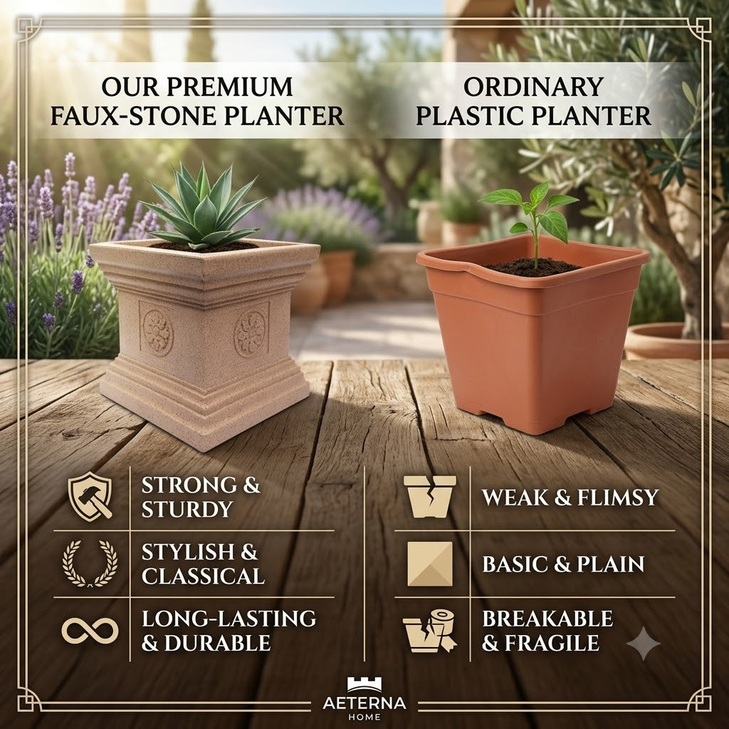 Elevate Your Home Sanctuary with the Majestic 19-Inch Jaguar Marble Tulsi Pot