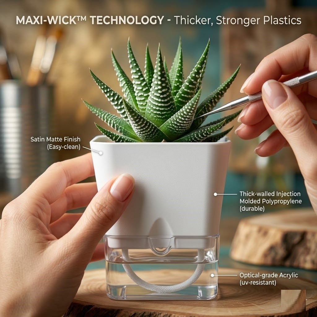 Austin 5-Inch Square Plant Pots Set of 2