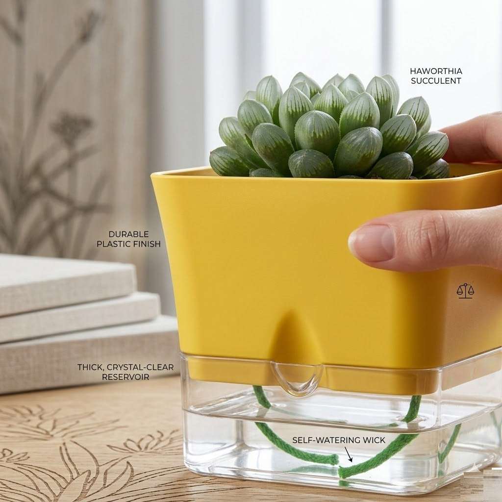 Austin 5-Inch Square Plant Pots Set of 2