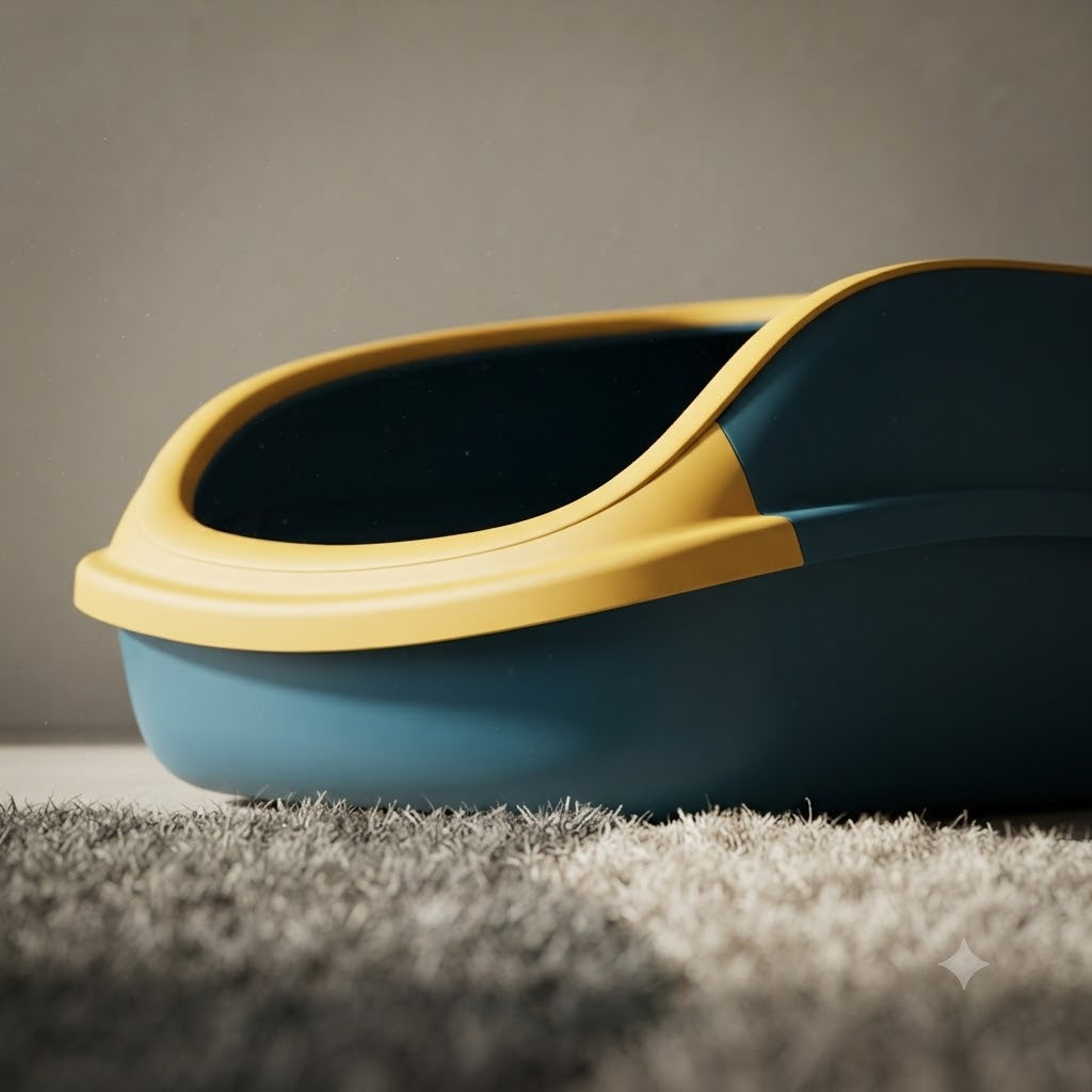 Cat Litter Box Small 18.5 Inch Violet with Scoop
