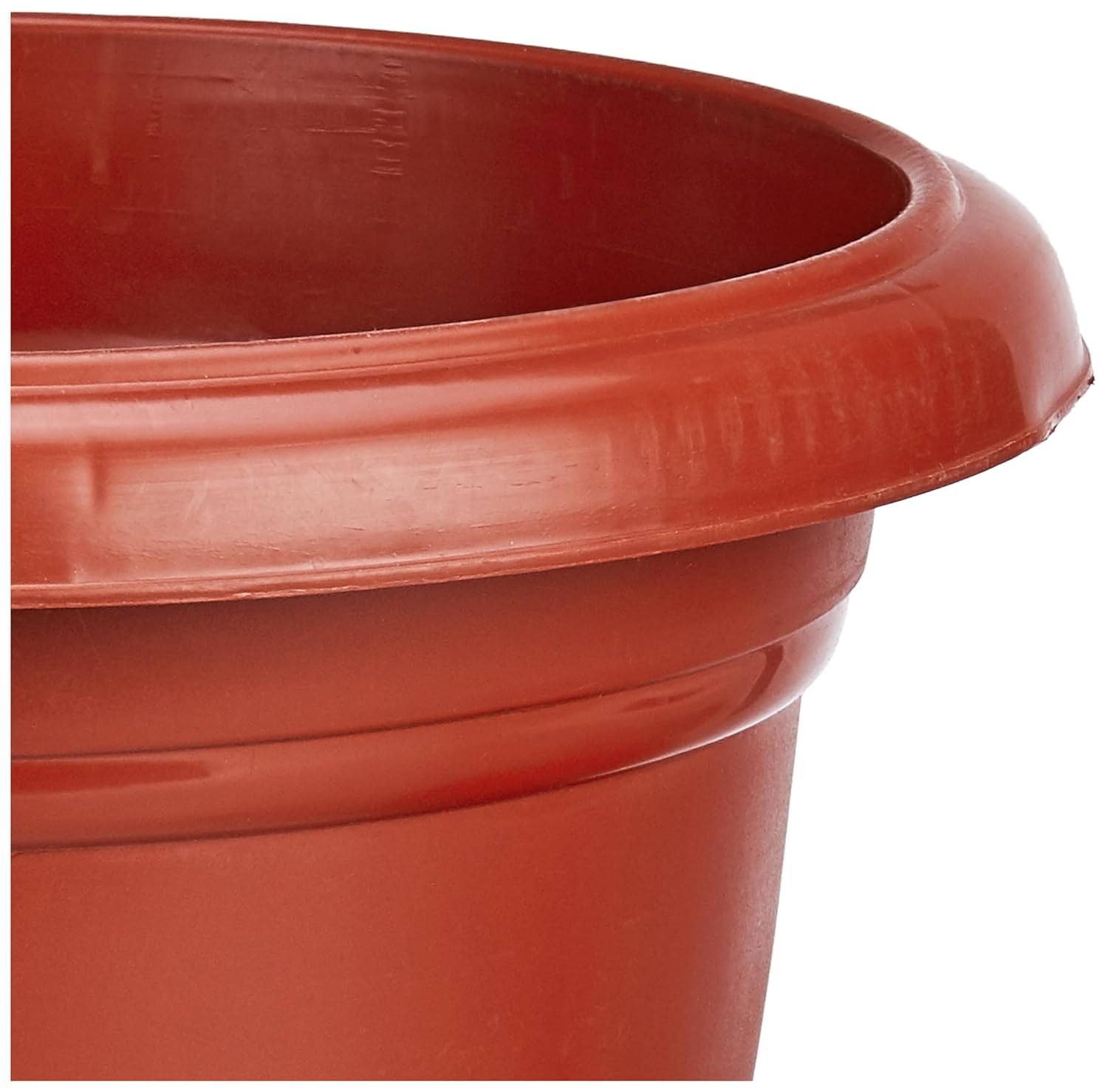 Round Plastic Pots for Plants with Bottom Tray | Indoor & Outdoor Flower Pots for Home, Office, Table, Garden, Balcony Decoration | 12 Inch, Set of 10 | Brown