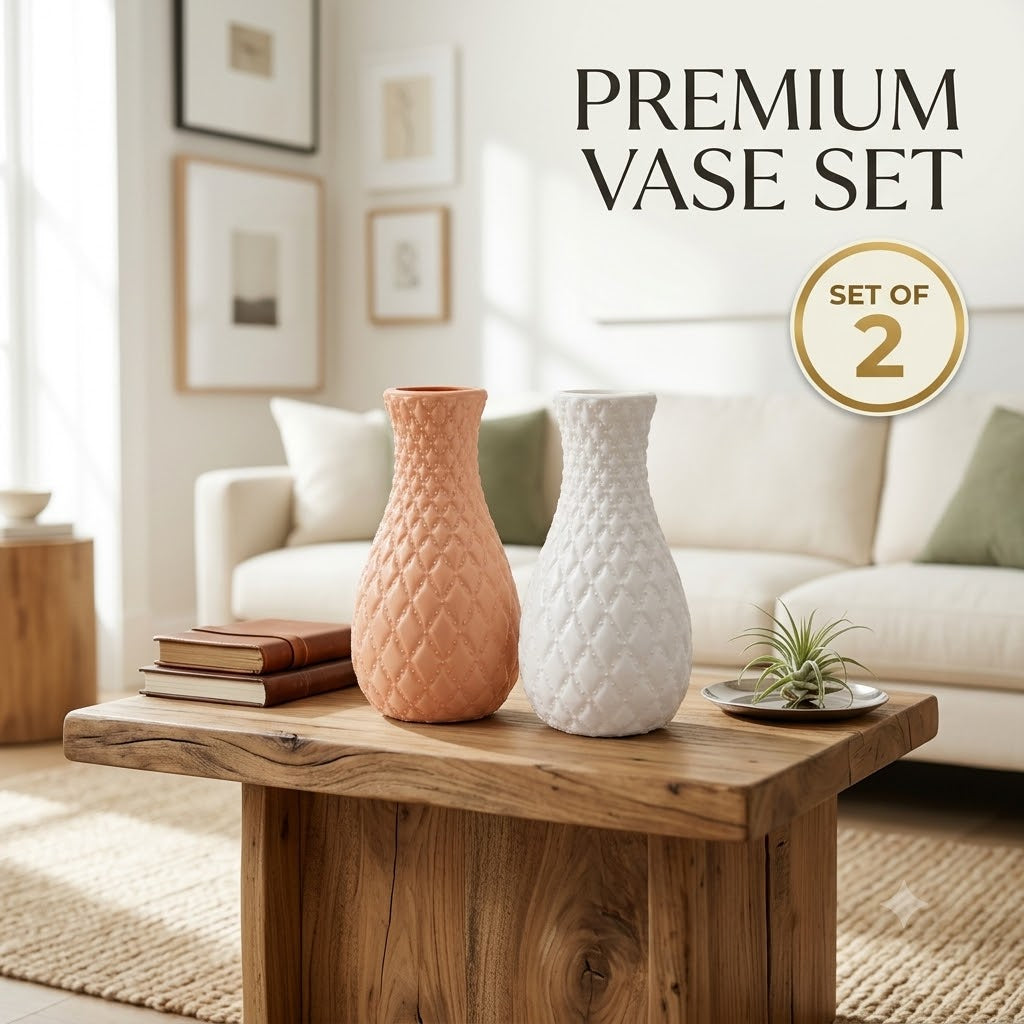 Elegant Beauty Planter Vase Set of 2 – Premium Mix Color Decorative Pots