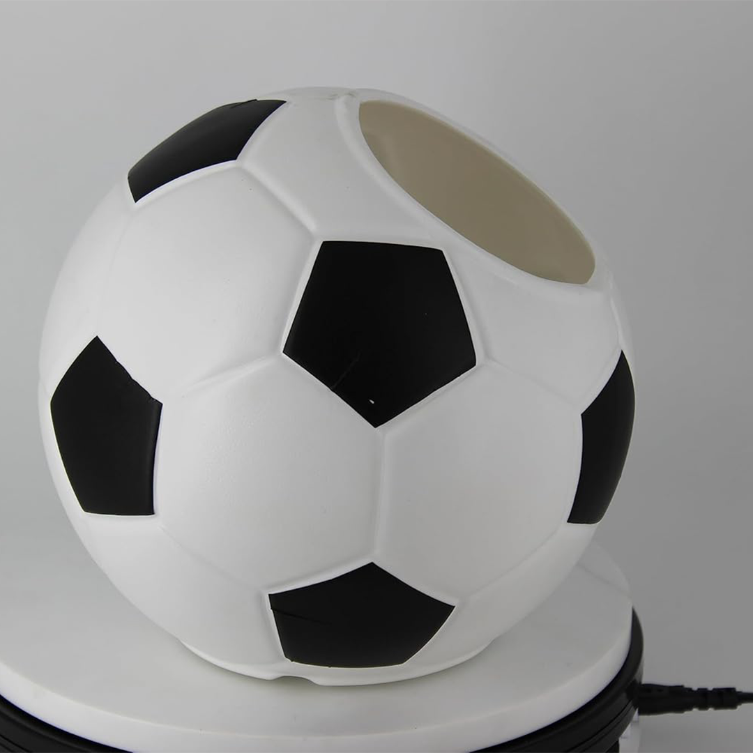 7.8 Inch Football Round Planter  UV Resistant, Lightweight White Pot (Indoor/Outdoor)